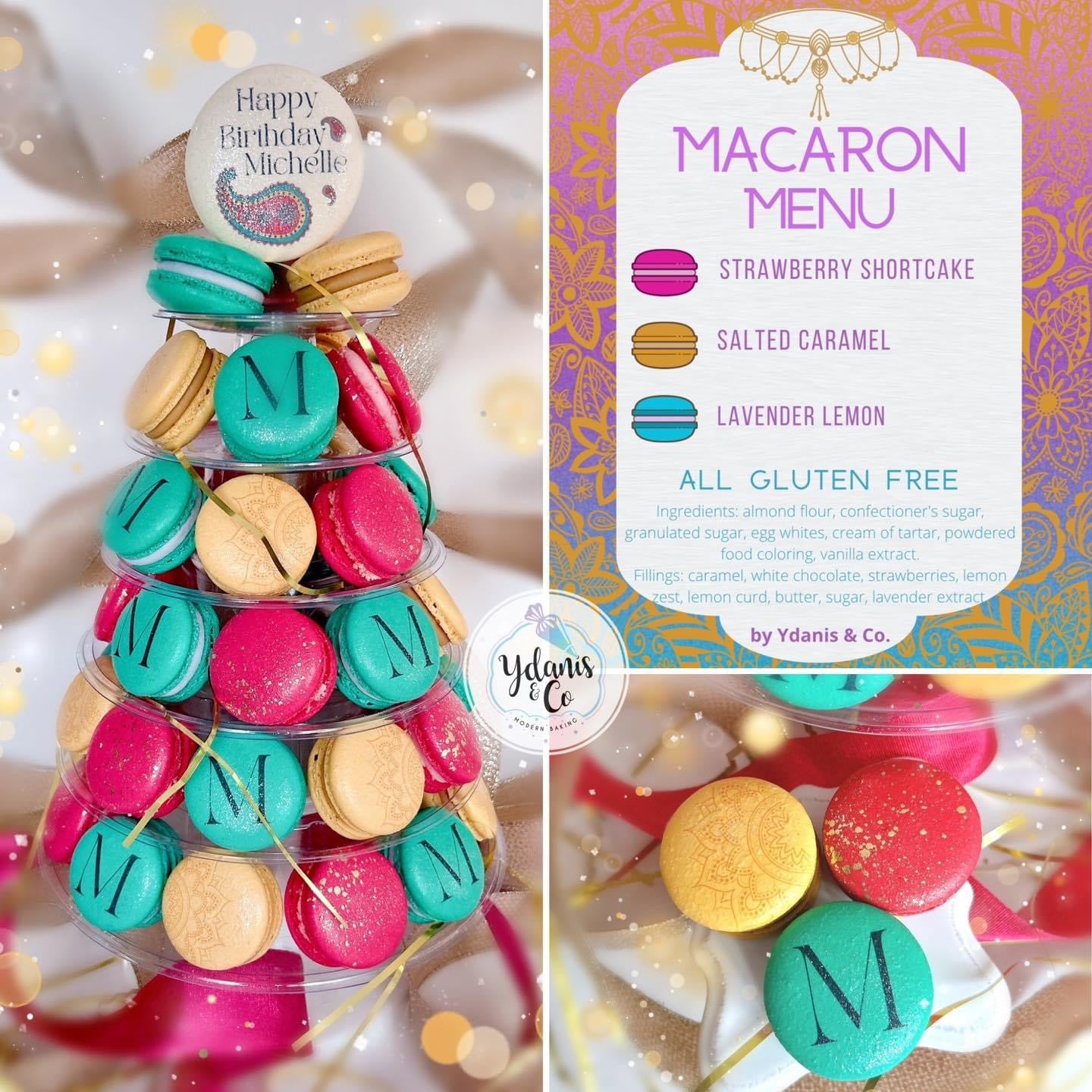 macaron Spring Blossom Macarons: Customizable Delights in Packs of 6